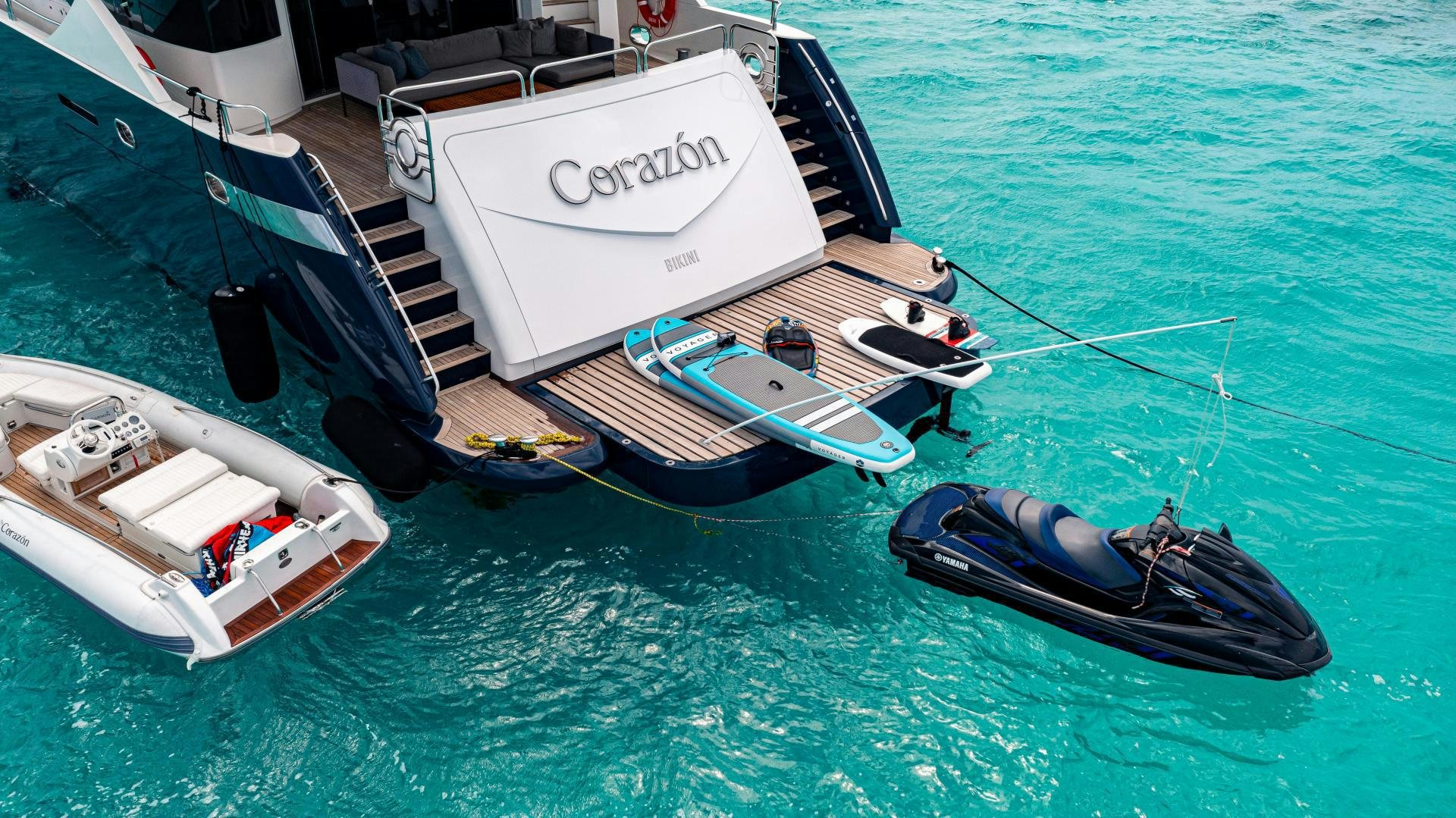 a boat on the water aboard CORAZON Yacht for Sale
