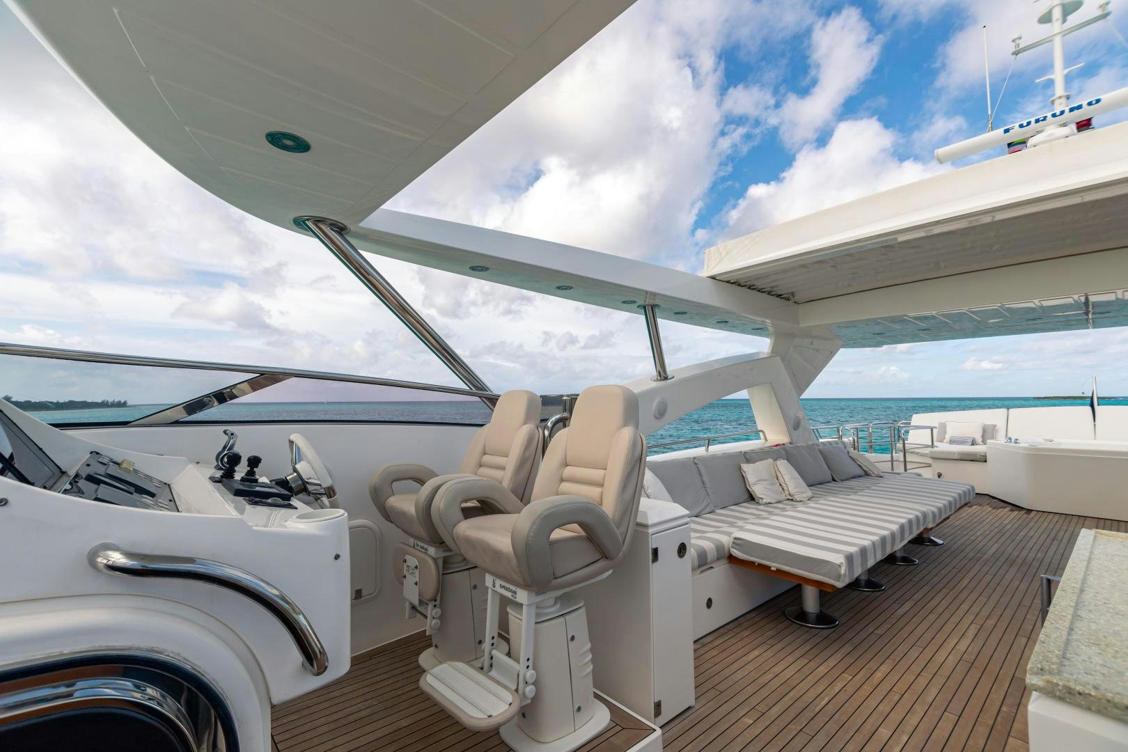 inside of a boat aboard CORAZON Yacht for Sale