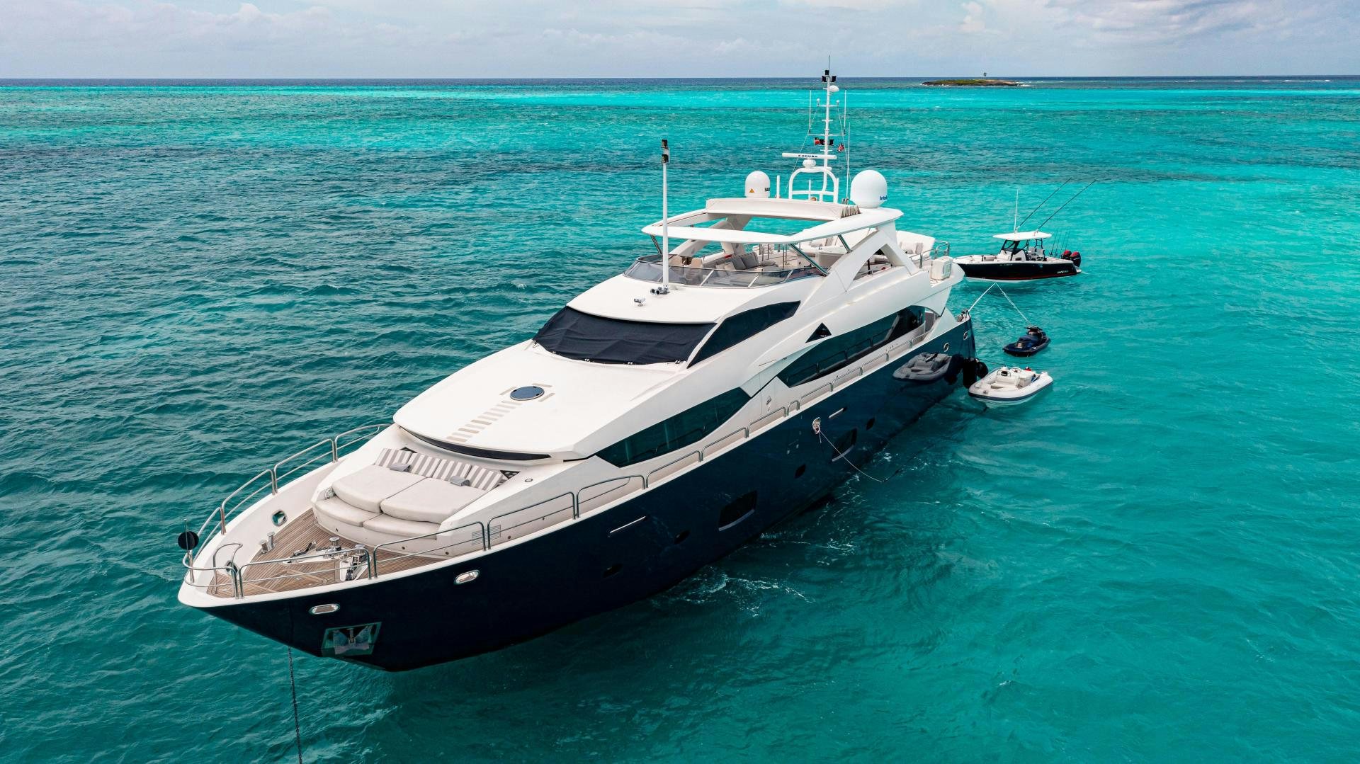 a boat in the water aboard CORAZON Yacht for Sale