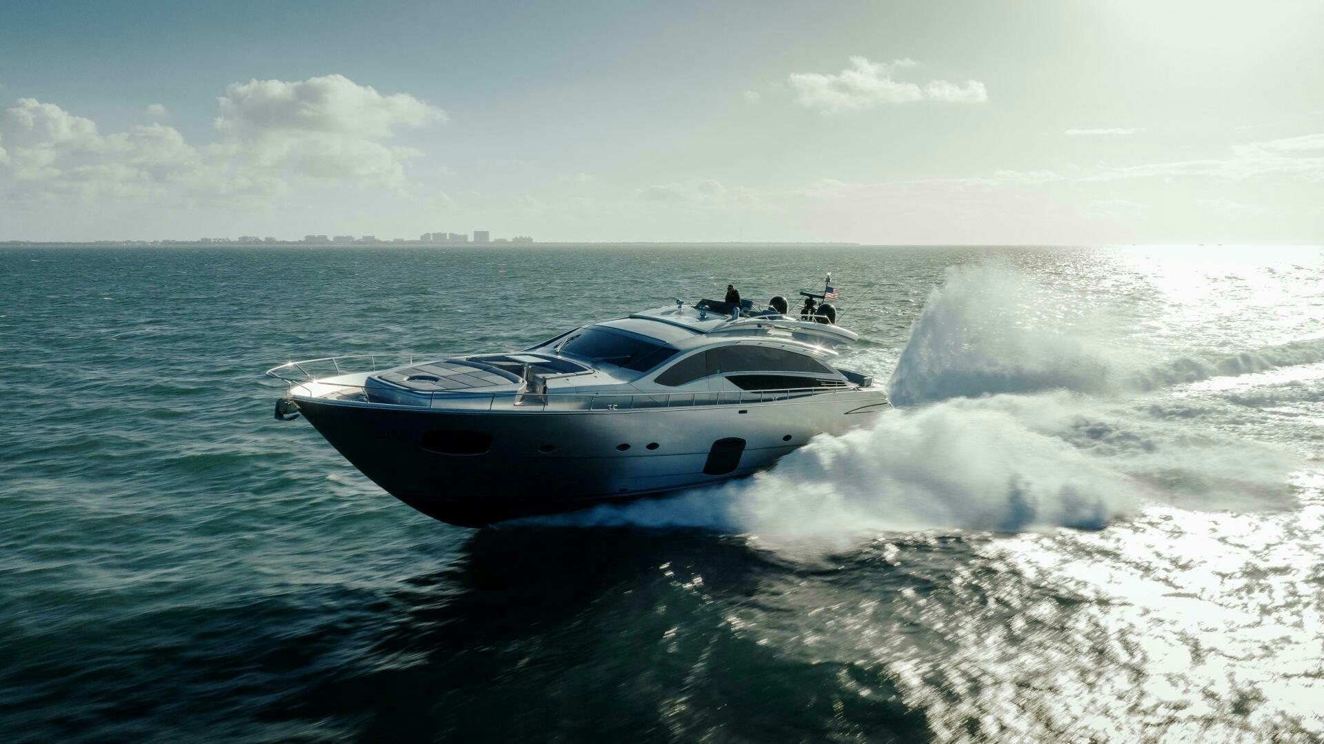 a boat on the water aboard MILAGROS Yacht for Sale