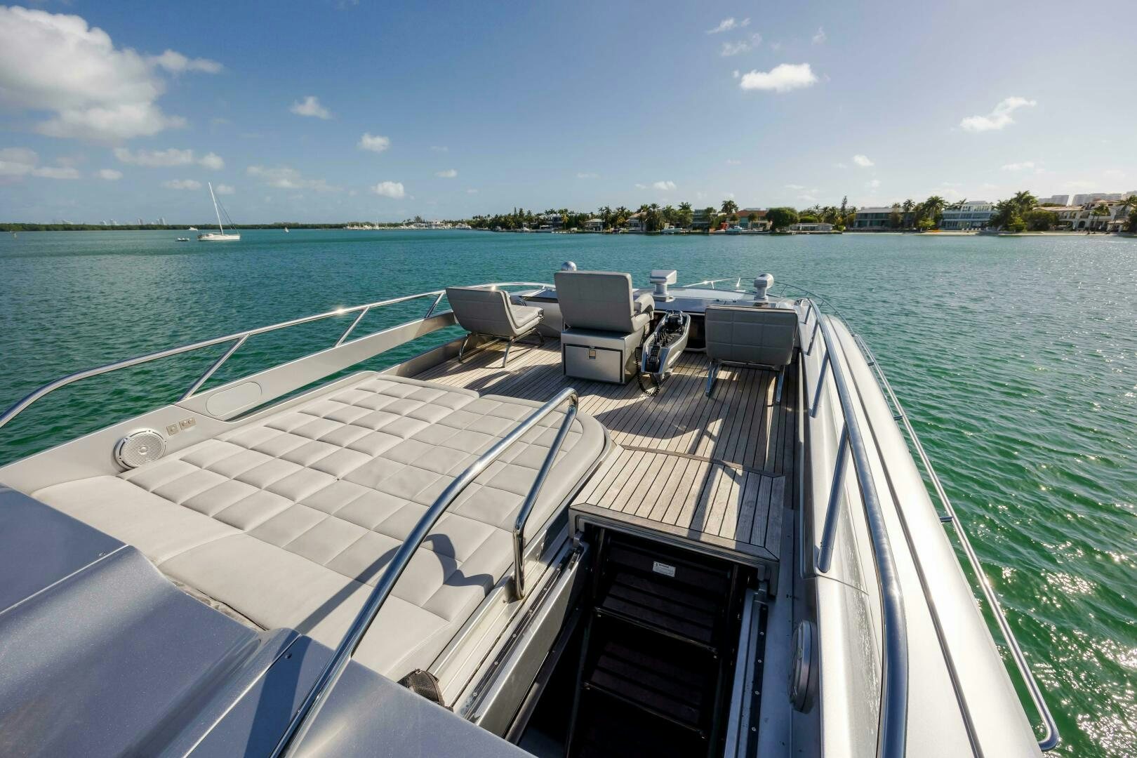 a boat on the water aboard MILAGROS Yacht for Sale