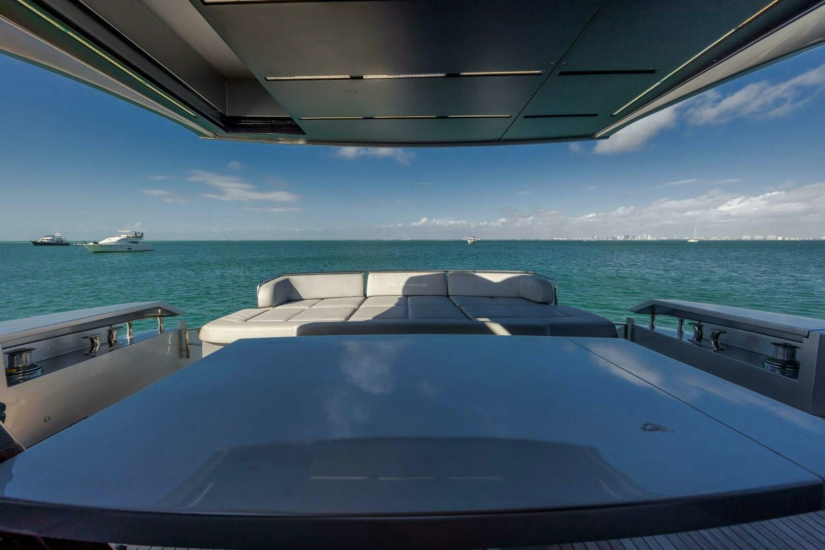 a boat on the water aboard MILAGROS Yacht for Sale