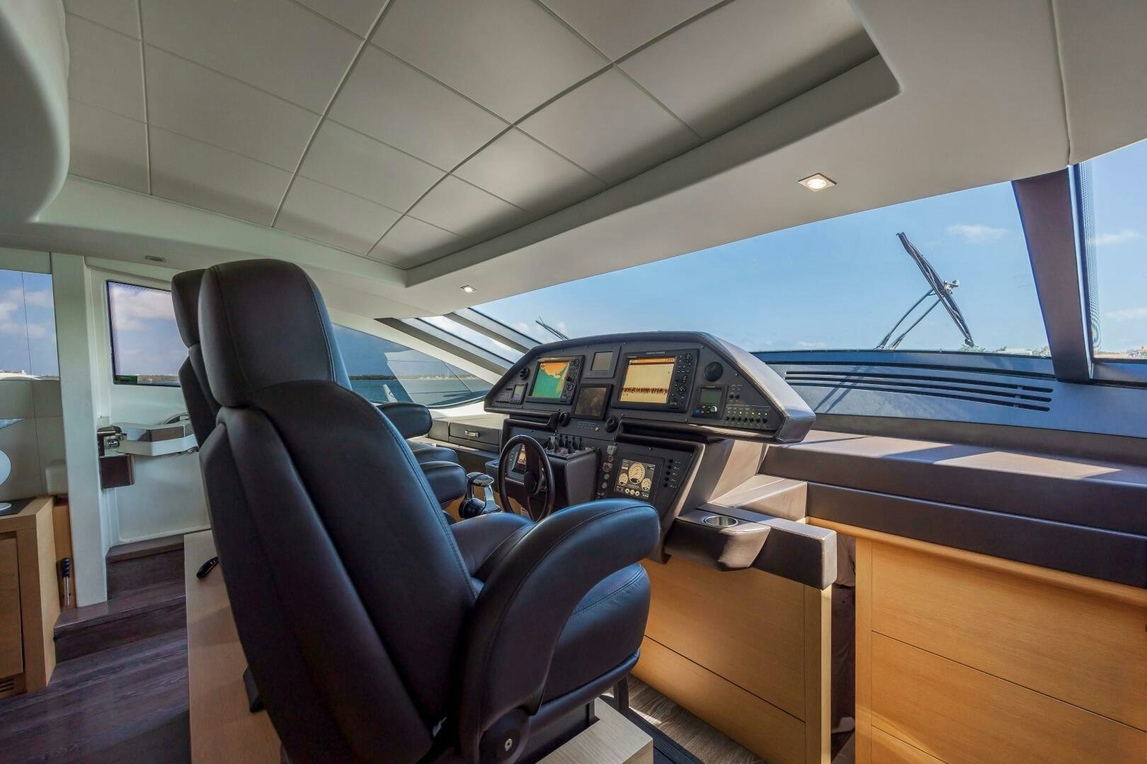 inside of a vehicle aboard MILAGROS Yacht for Sale