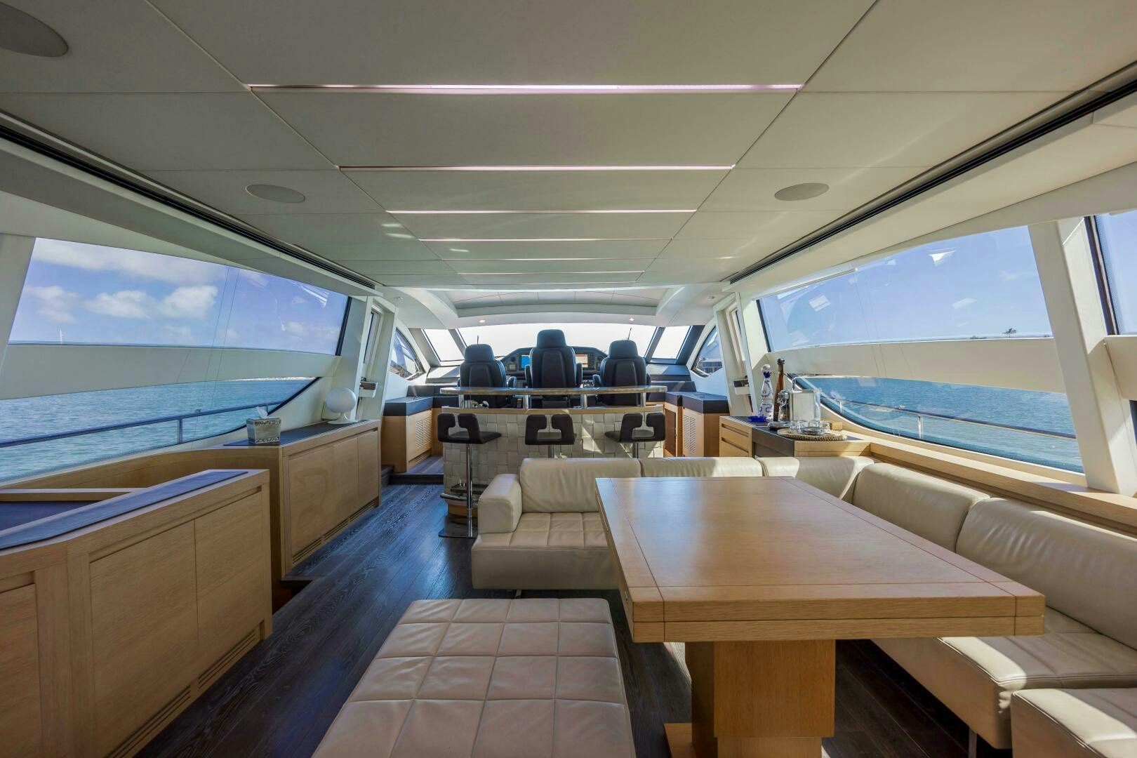 inside of a train aboard MILAGROS Yacht for Sale