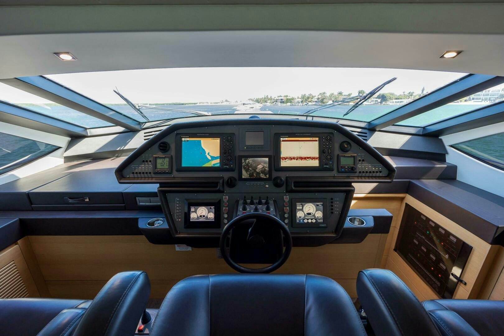 inside of a car aboard MILAGROS Yacht for Sale