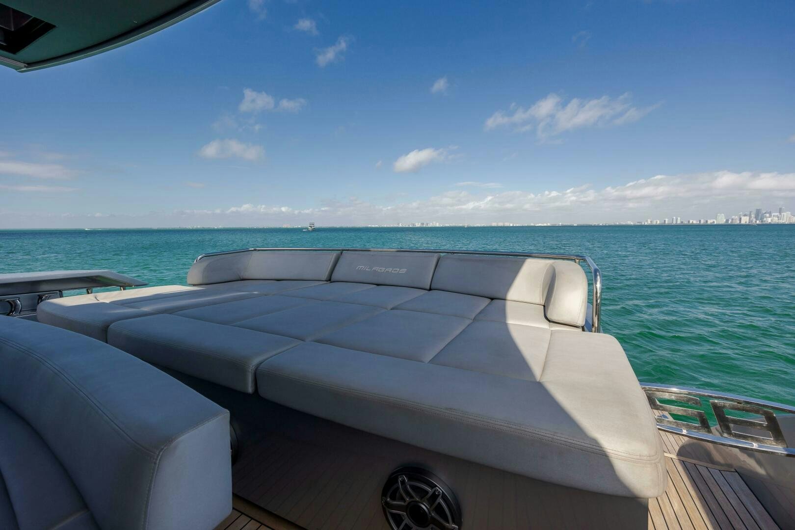 a boat on the water aboard MILAGROS Yacht for Sale