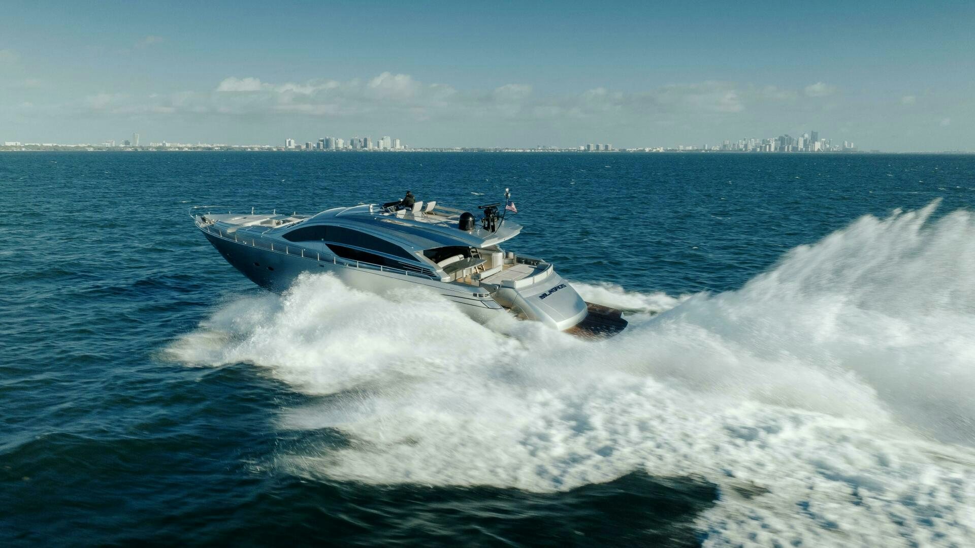 a boat on the water aboard MILAGROS Yacht for Sale