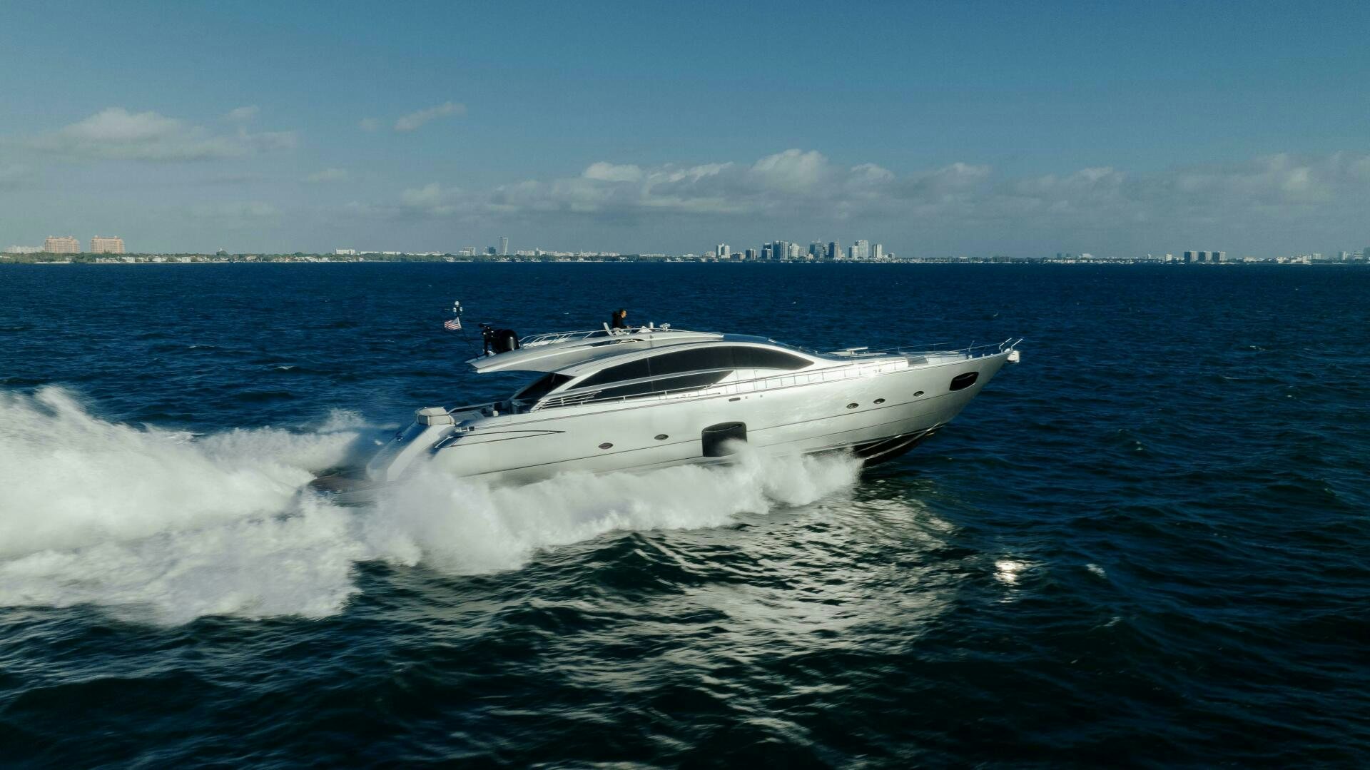 a boat on the water aboard MILAGROS Yacht for Sale