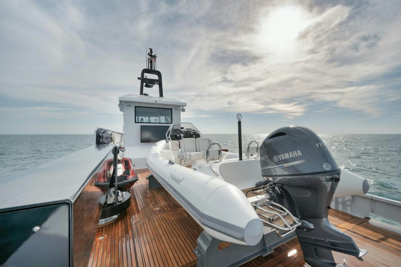 a boat on the water aboard NANAN SHADOW Yacht for Sale