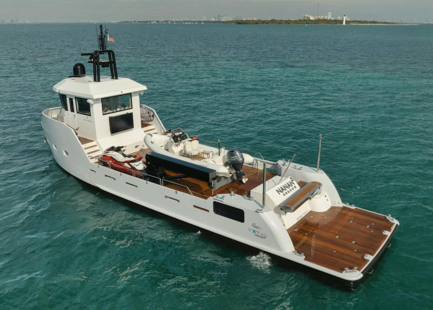 a boat in the water aboard NANAN SHADOW Yacht for Sale