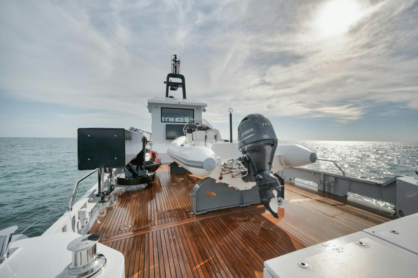 a boat on the water aboard NANAN SHADOW Yacht for Sale