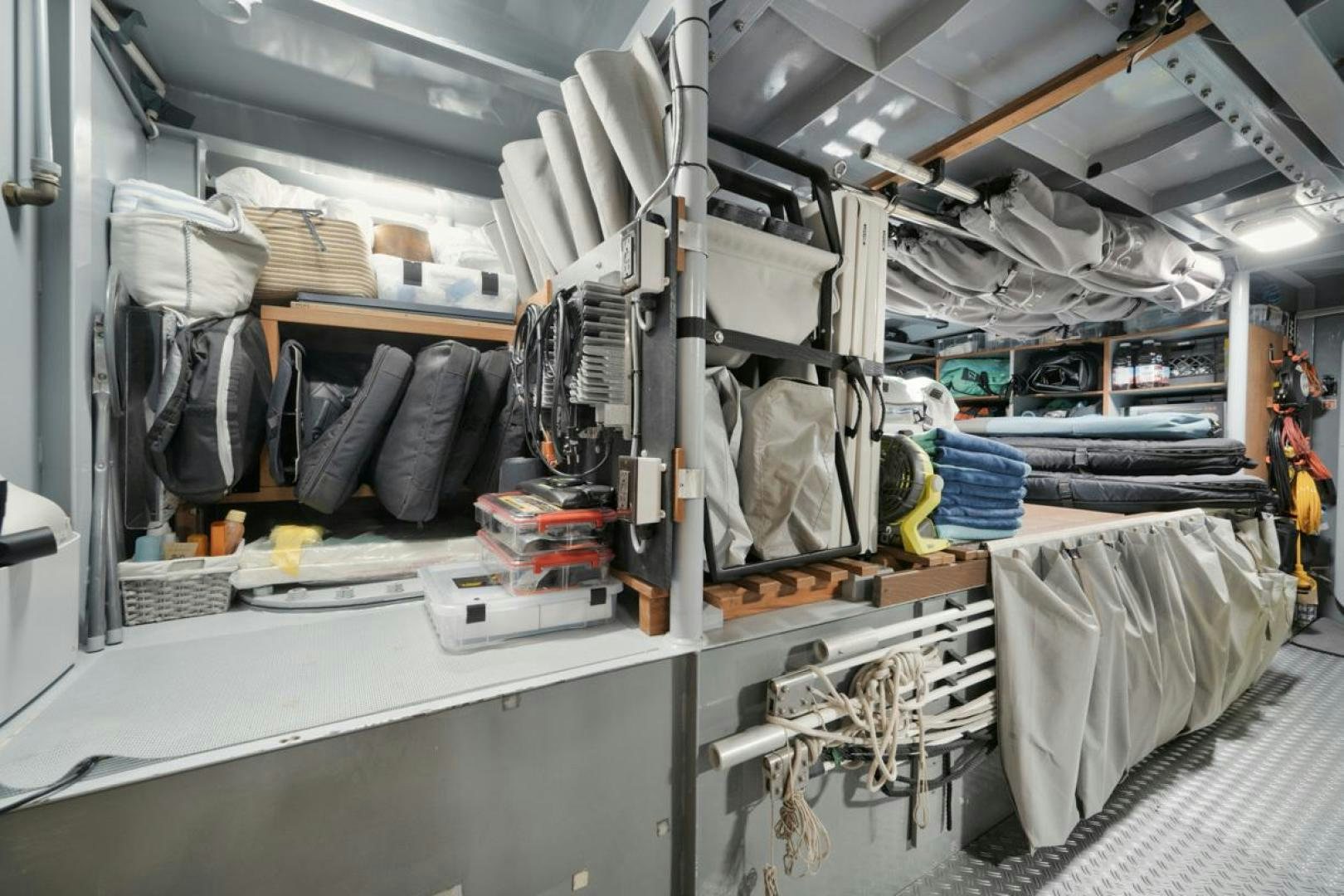 a room with a large machine aboard NANAN SHADOW Yacht for Sale