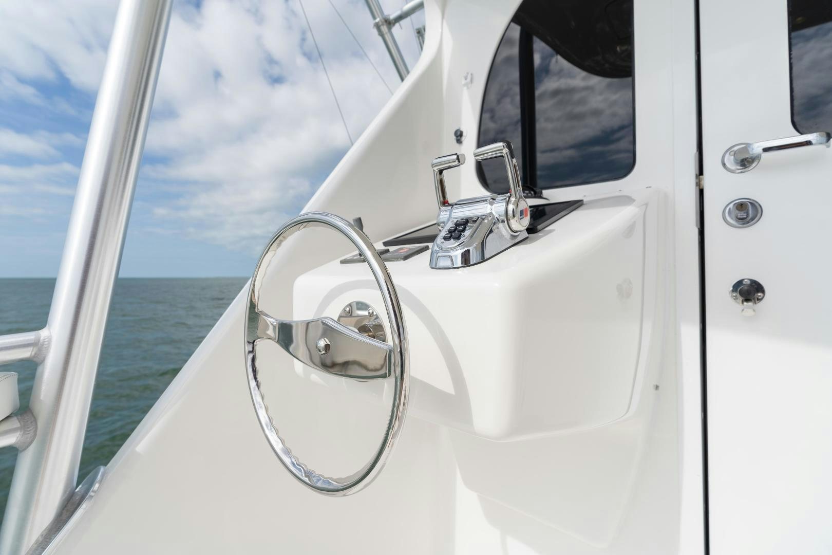 a white boat with a sink and faucet aboard MER SEA SAKES Yacht for Sale