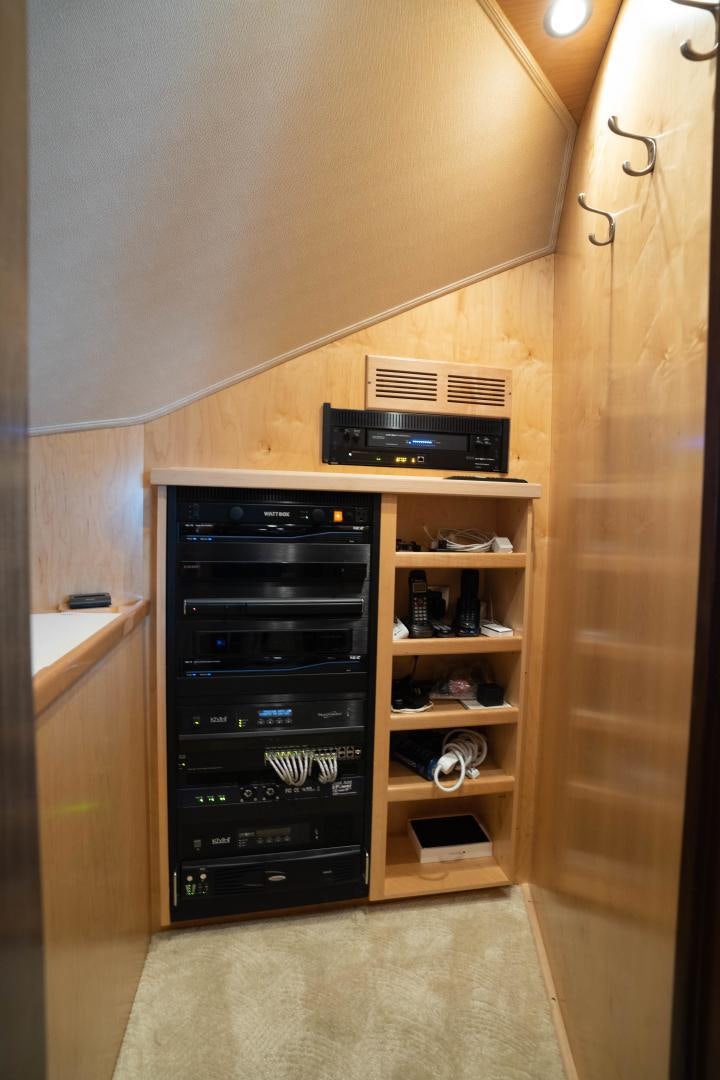 a black cabinet with a vent on it aboard MER SEA SAKES Yacht for Sale