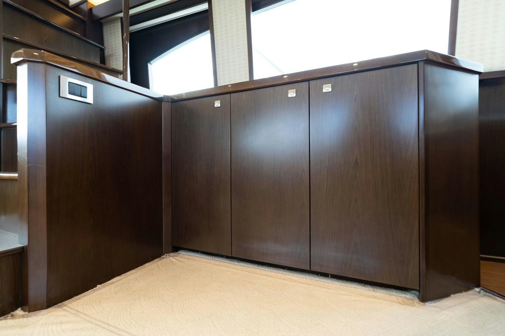 a group of black cabinets aboard MER SEA SAKES Yacht for Sale