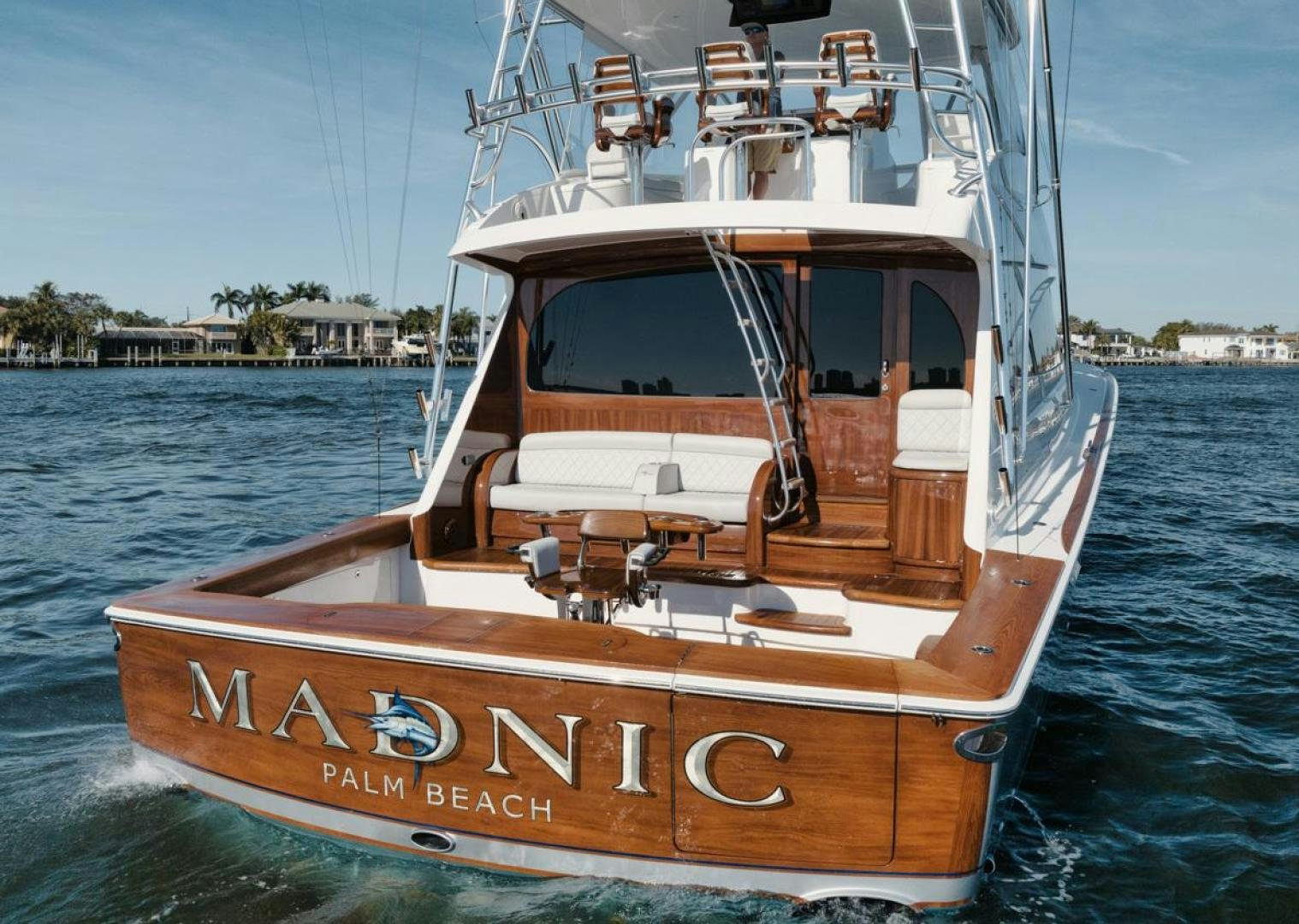 a boat on the water aboard MADNIC Yacht for Sale