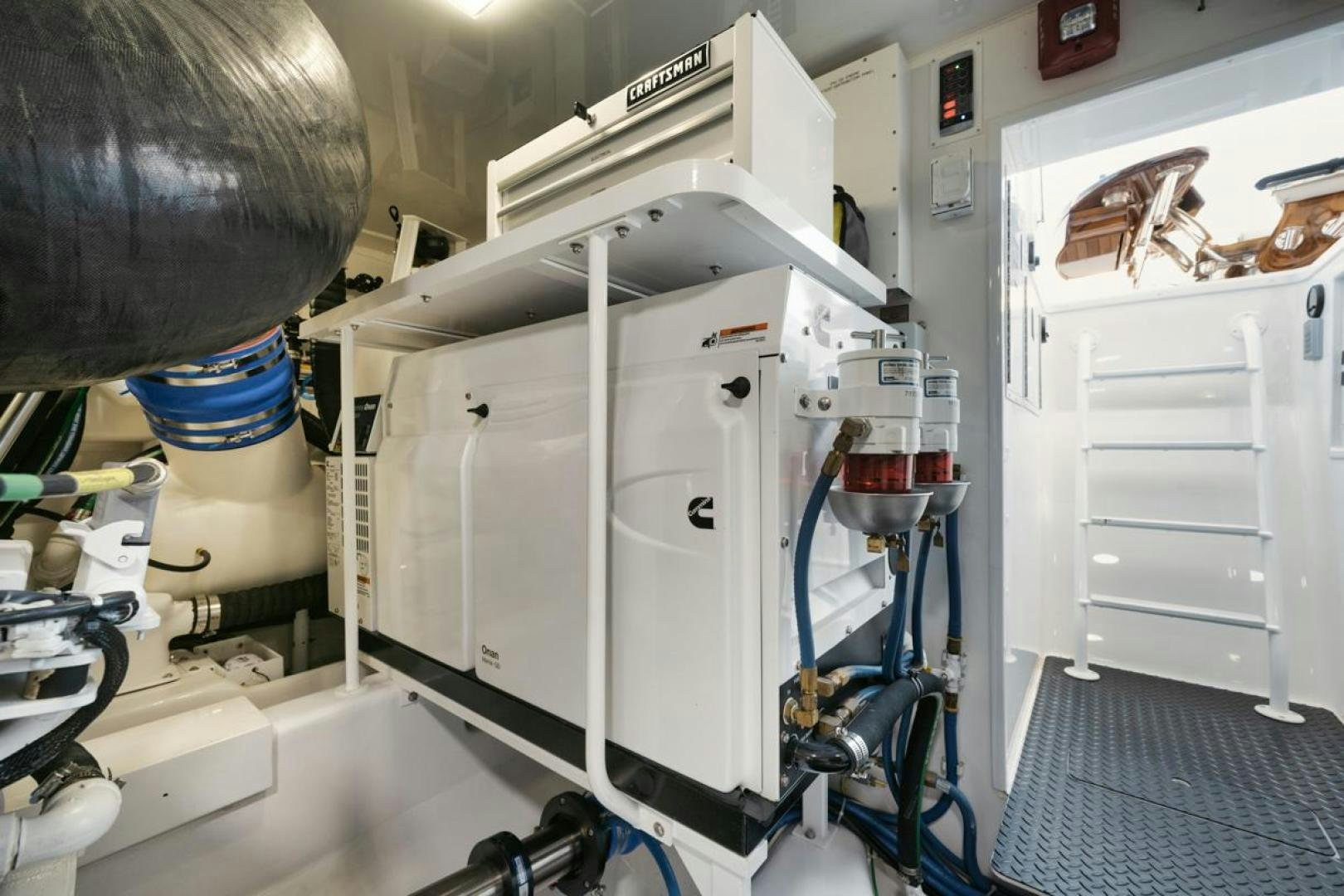 a machine in a room aboard MADNIC Yacht for Sale