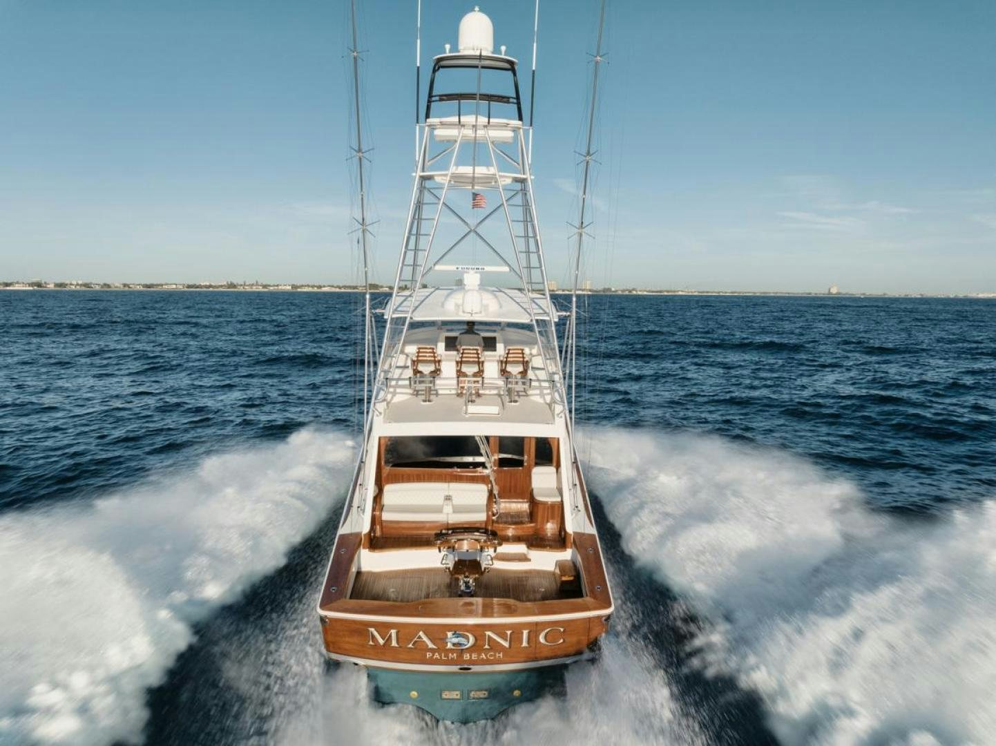 a boat on the water aboard MADNIC Yacht for Sale