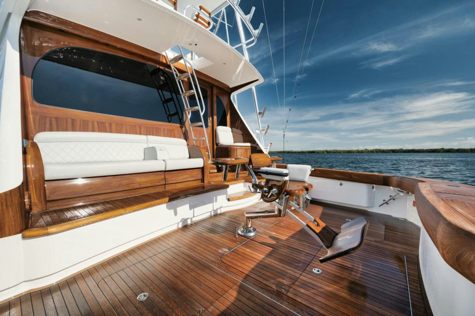 a boat on a deck aboard MADNIC Yacht for Sale