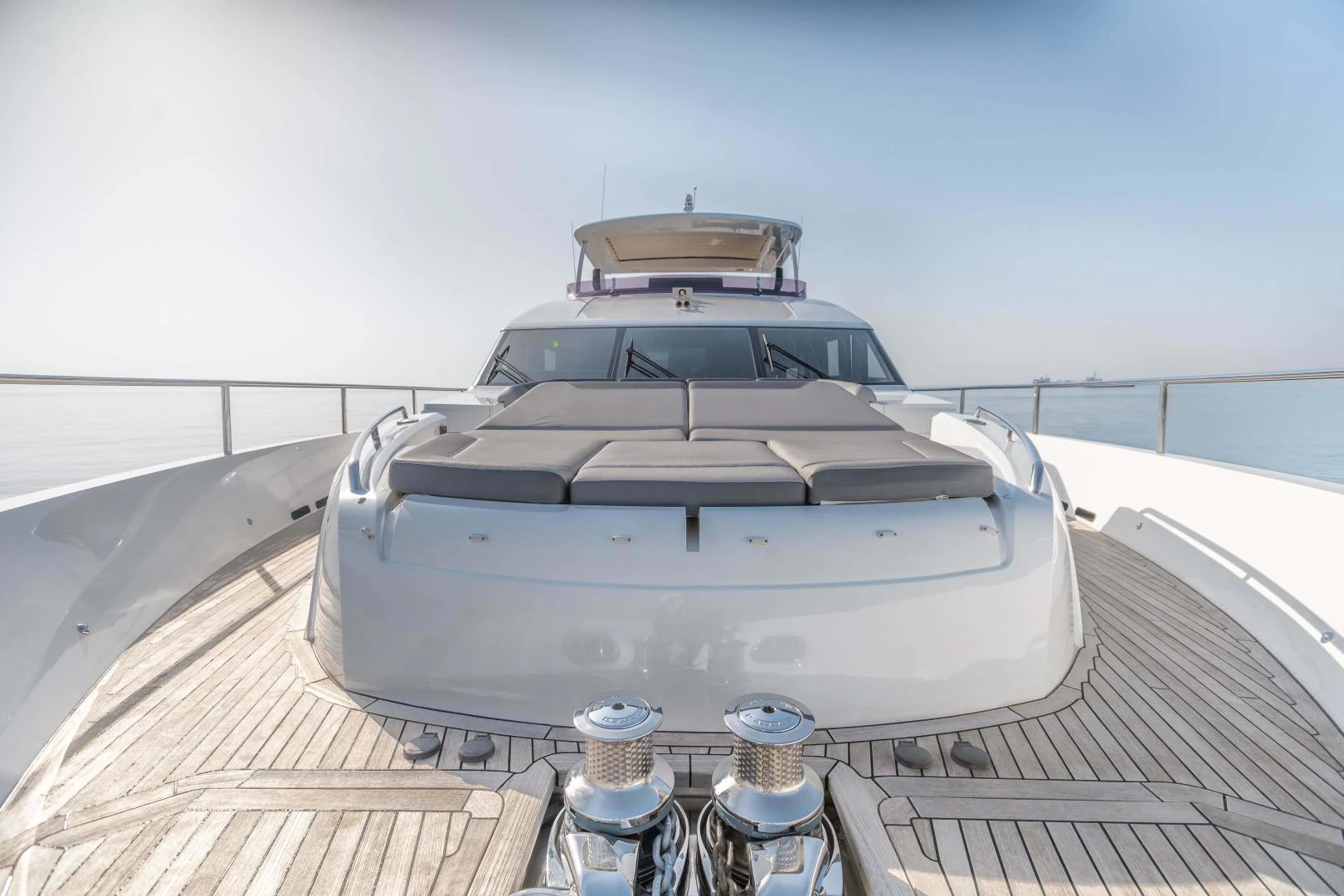 a car on a deck aboard CAPE COD Yacht for Sale