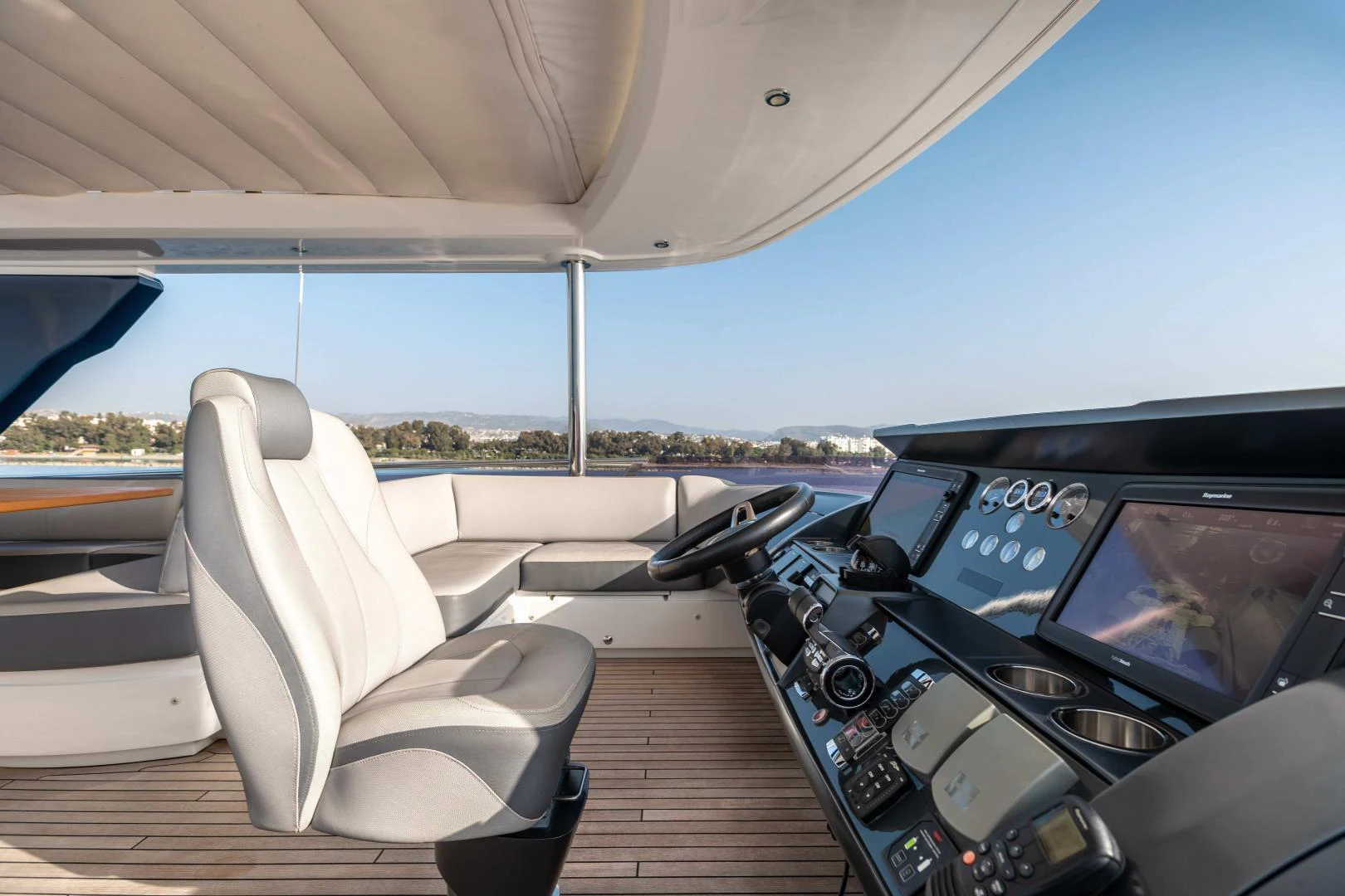 the inside of a car aboard CAPE COD Yacht for Sale