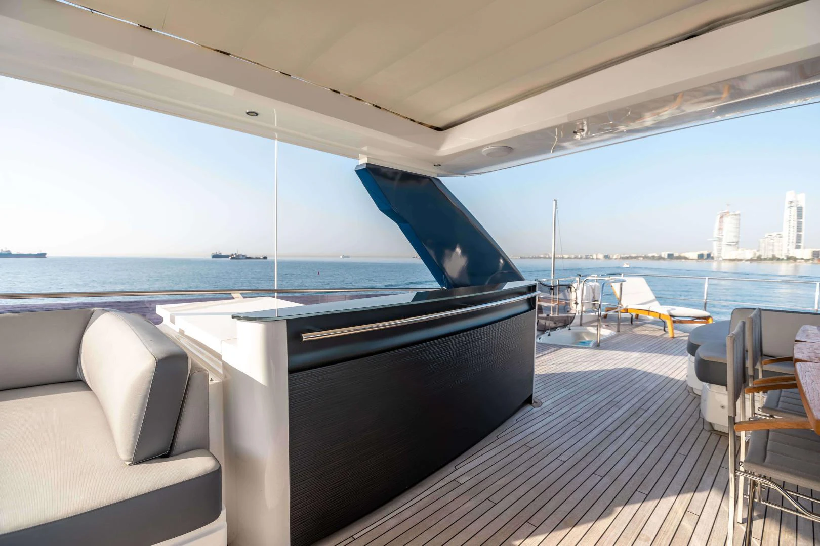 a boat on a deck aboard CAPE COD Yacht for Sale
