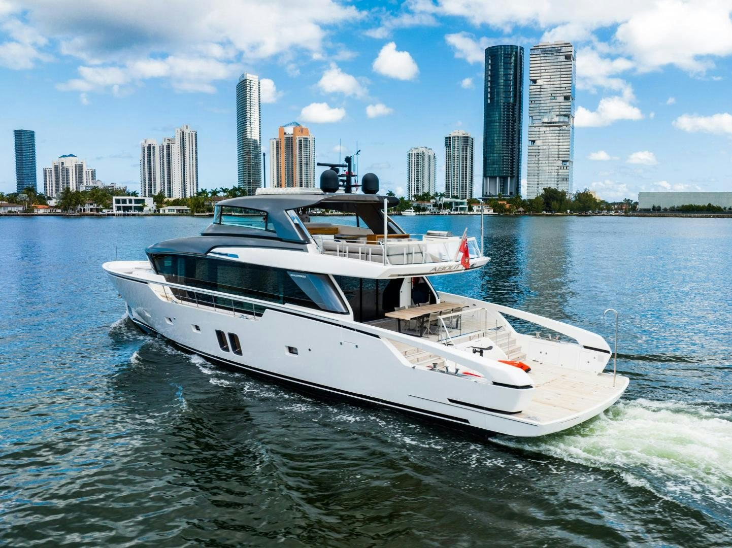 a boat on the water aboard ABOUT TIME Yacht for Sale