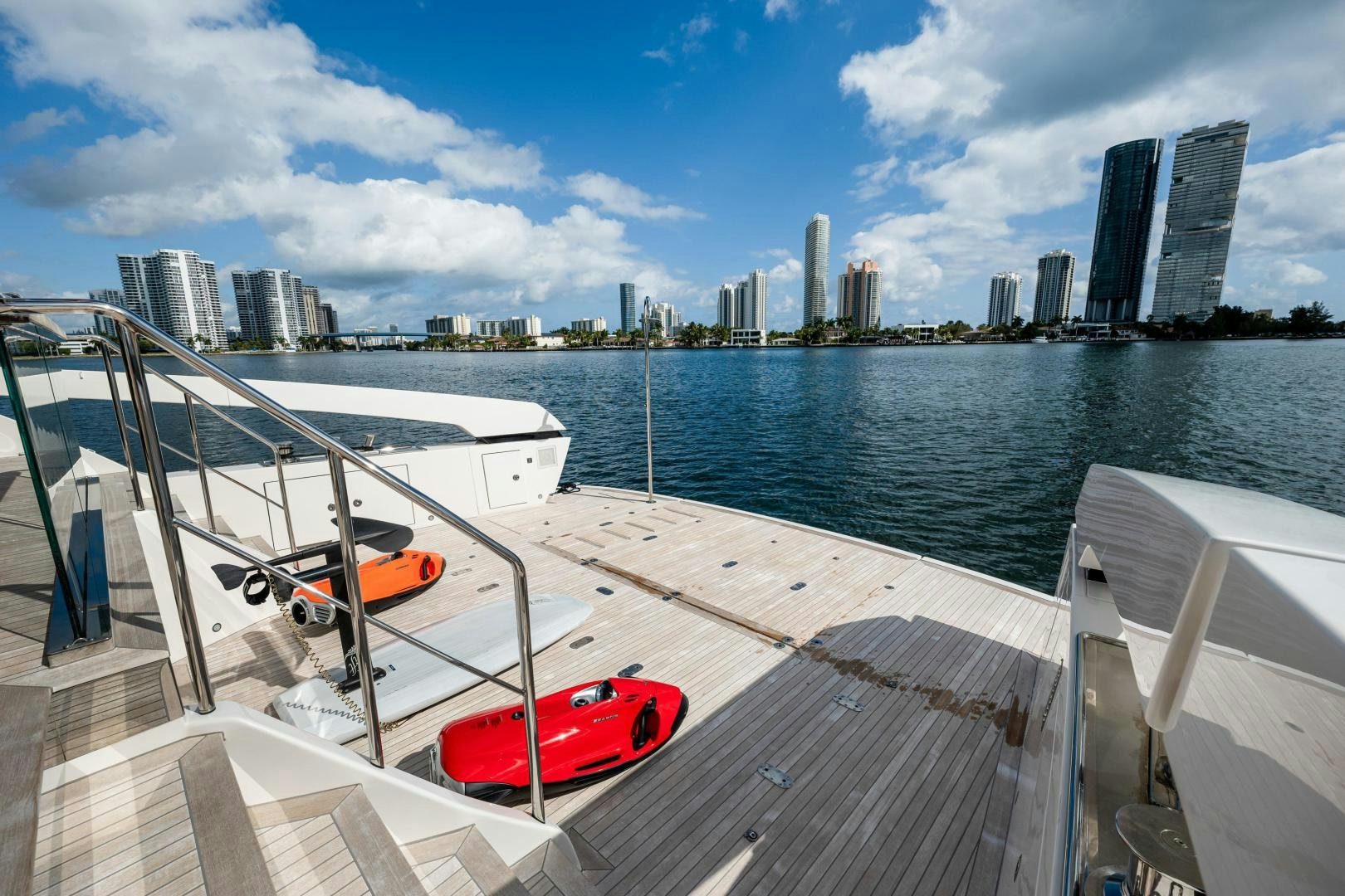 a boat on a body of water aboard ABOUT TIME Yacht for Sale