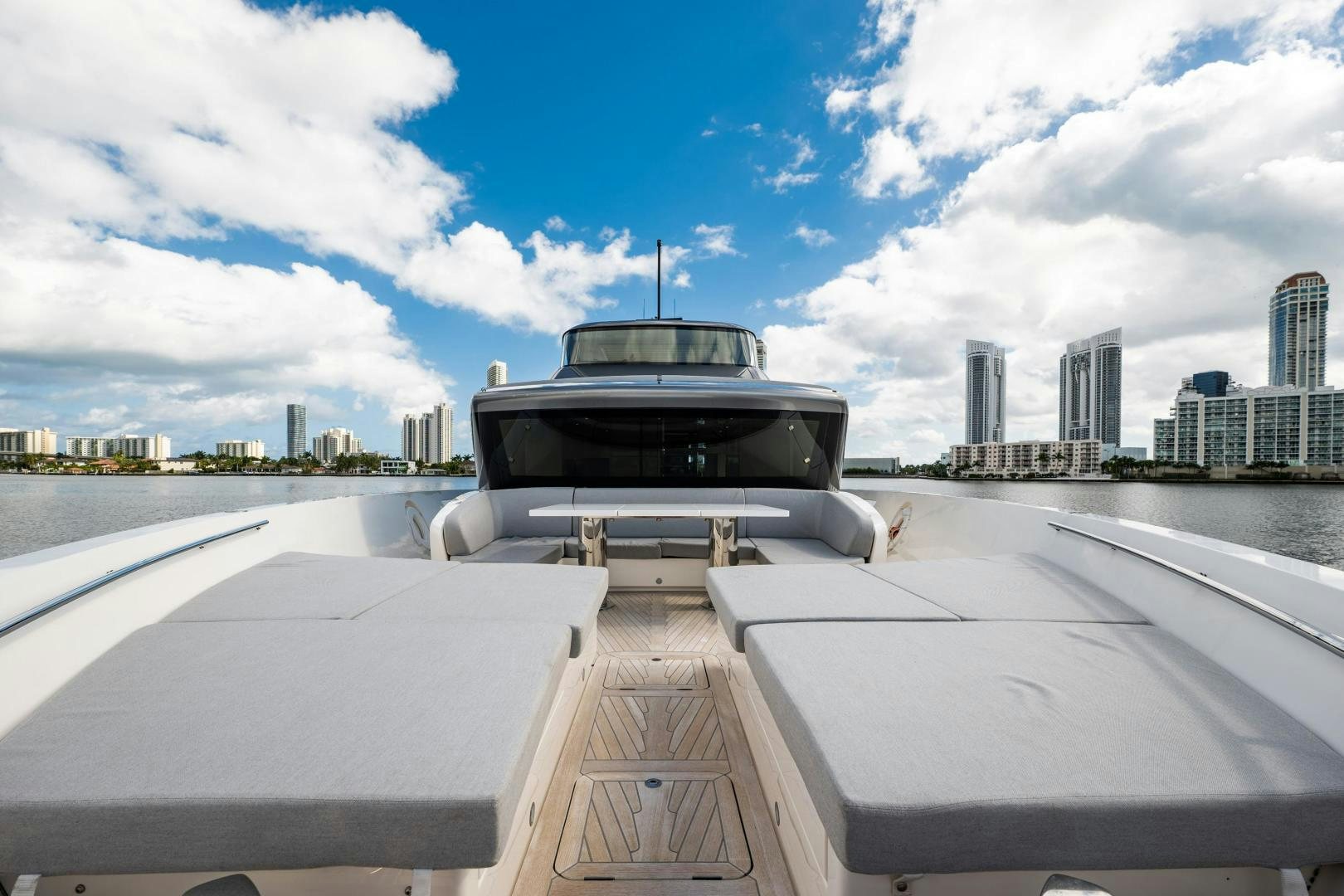 a boat on a water body aboard ABOUT TIME Yacht for Sale