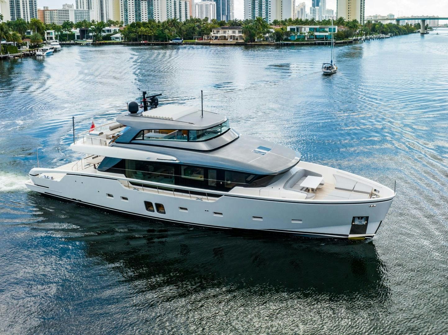 a boat in the water aboard ABOUT TIME Yacht for Sale