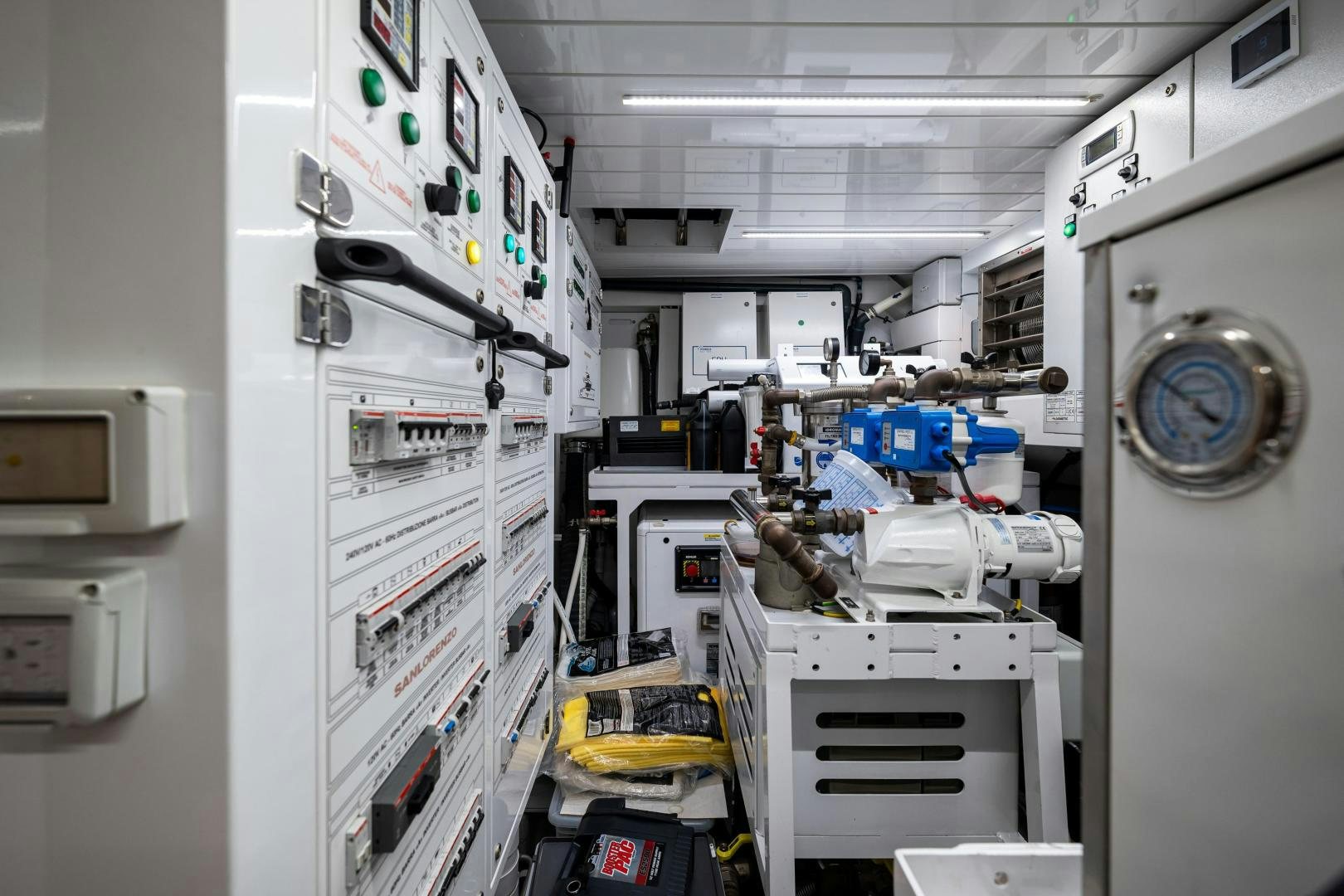 a room with machines and equipment aboard ABOUT TIME Yacht for Sale