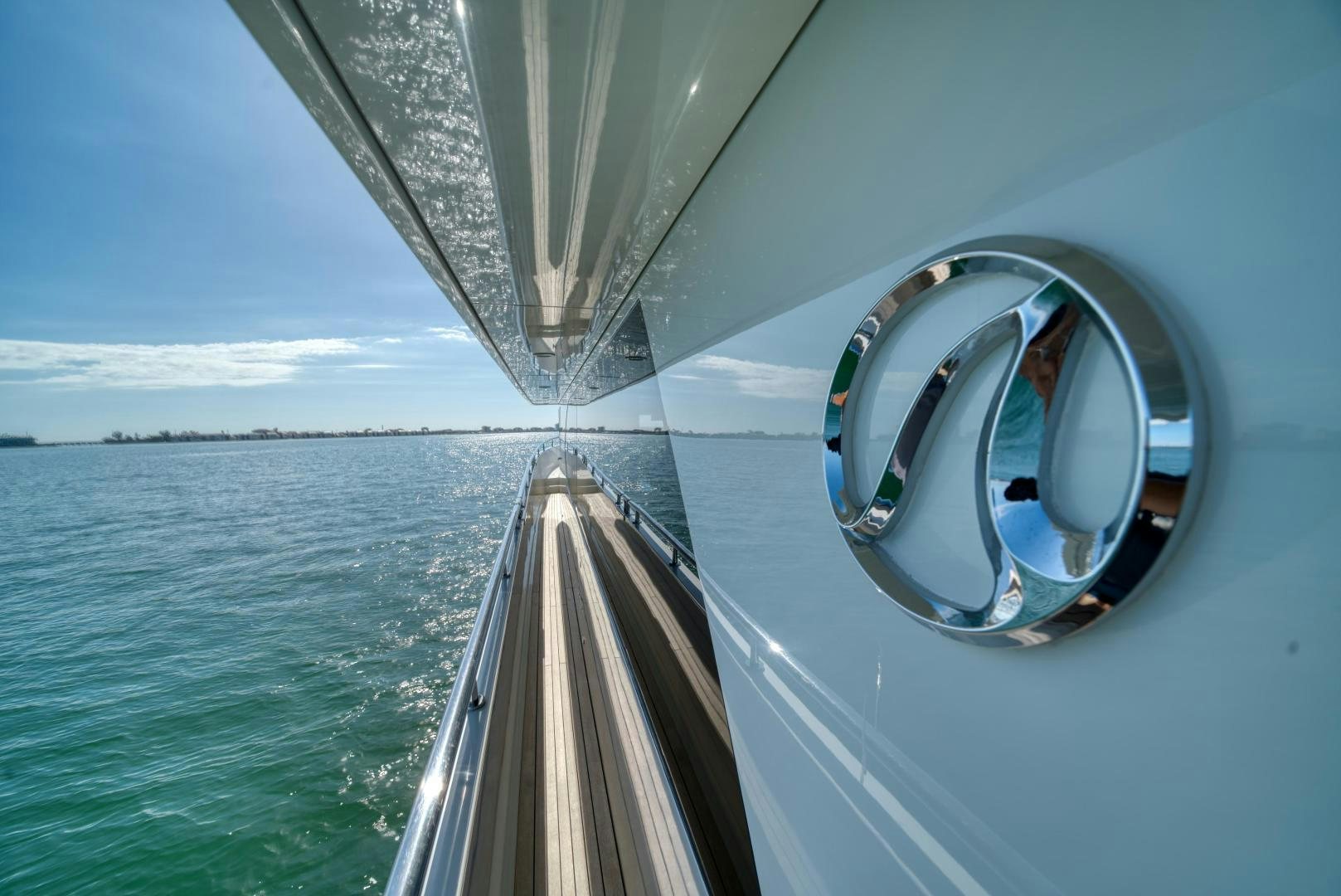 a person on a boat aboard SANCTUARY Yacht for Sale