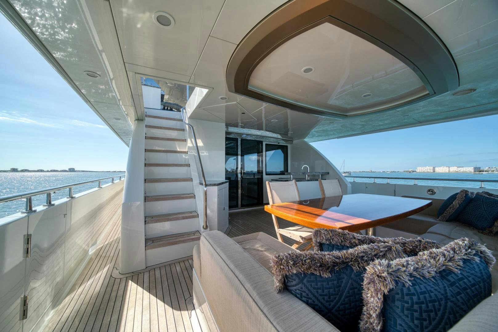 a boat on the water aboard SANCTUARY Yacht for Sale