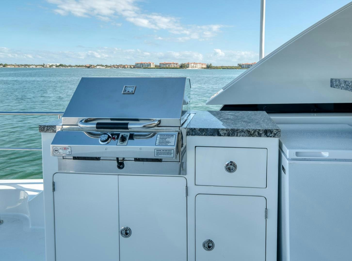 a boat on the water aboard SANCTUARY Yacht for Sale