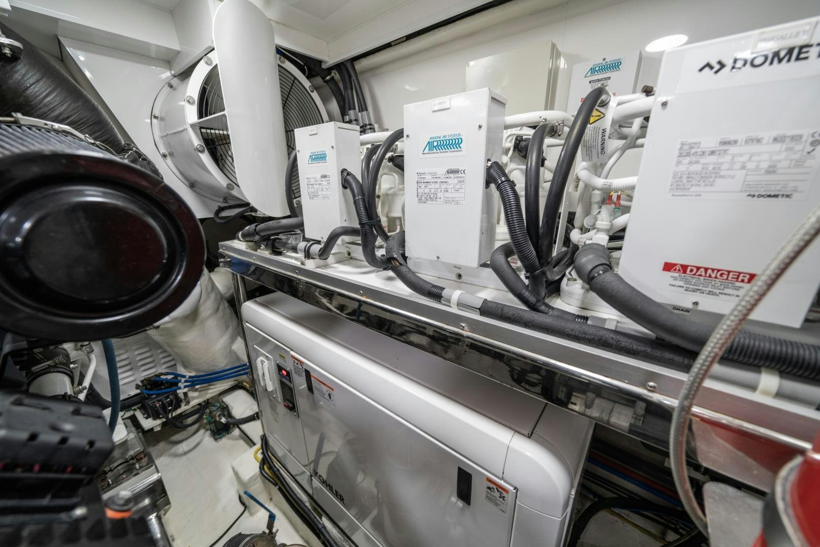 a machine with wires and other electrical equipment aboard SANCTUARY Yacht for Sale