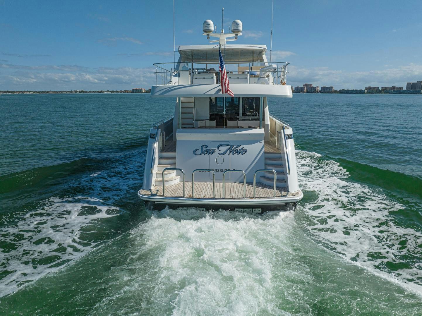 a boat on the water aboard SANCTUARY Yacht for Sale
