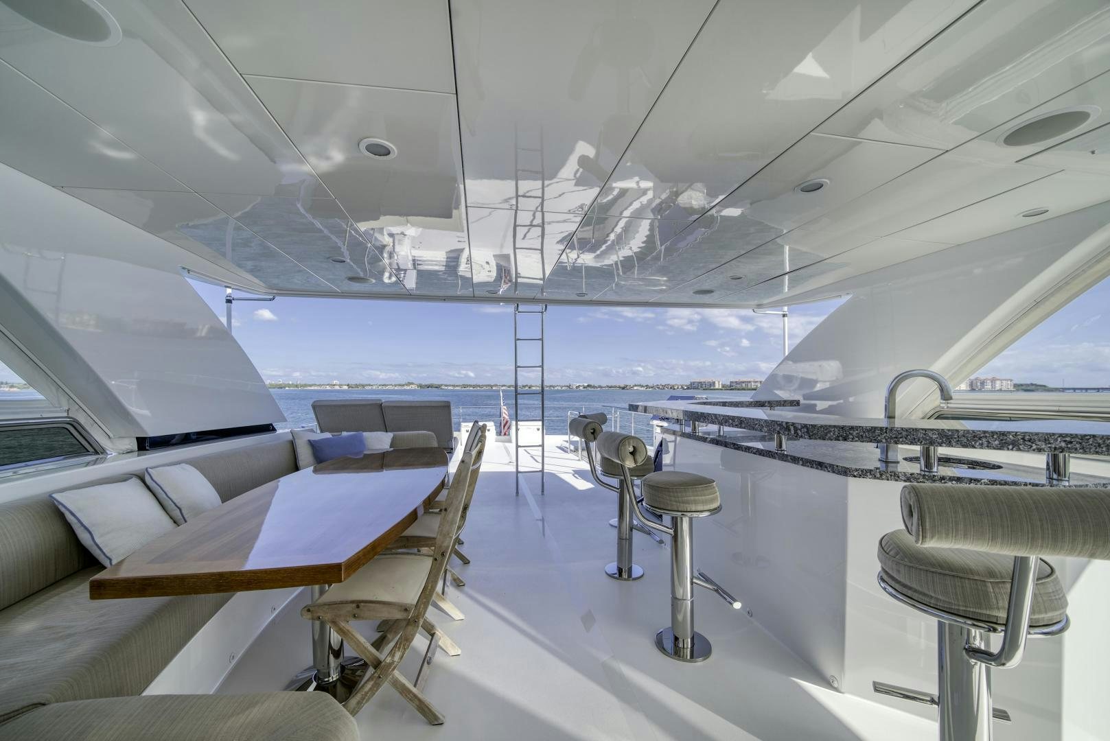 inside of a space ship aboard SANCTUARY Yacht for Sale