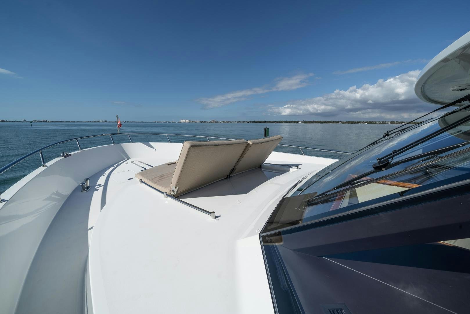 the front of a boat aboard SANCTUARY Yacht for Sale
