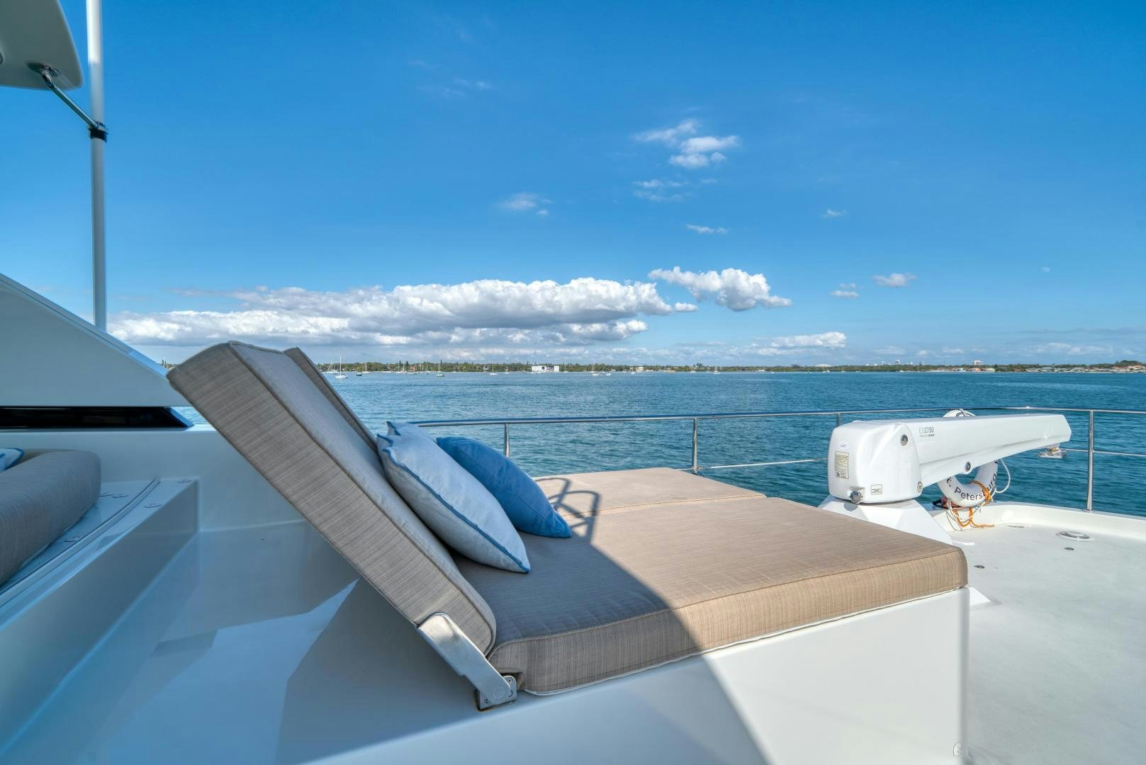a boat on the water aboard SANCTUARY Yacht for Sale