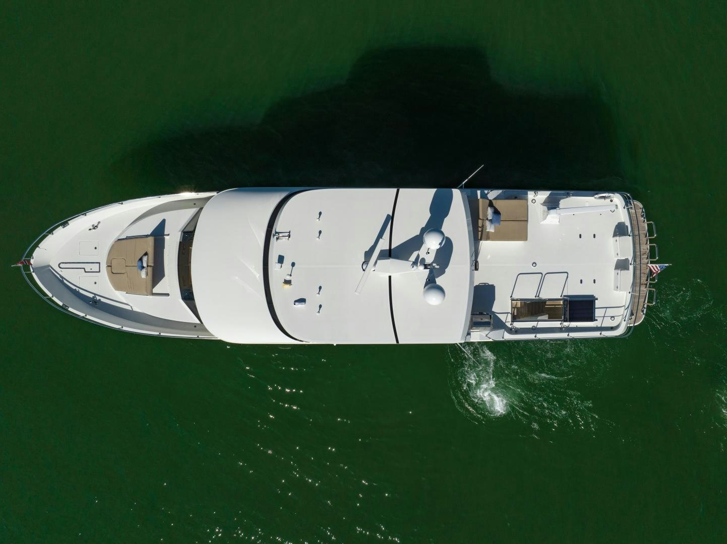a white object with a logo on it aboard SANCTUARY Yacht for Sale