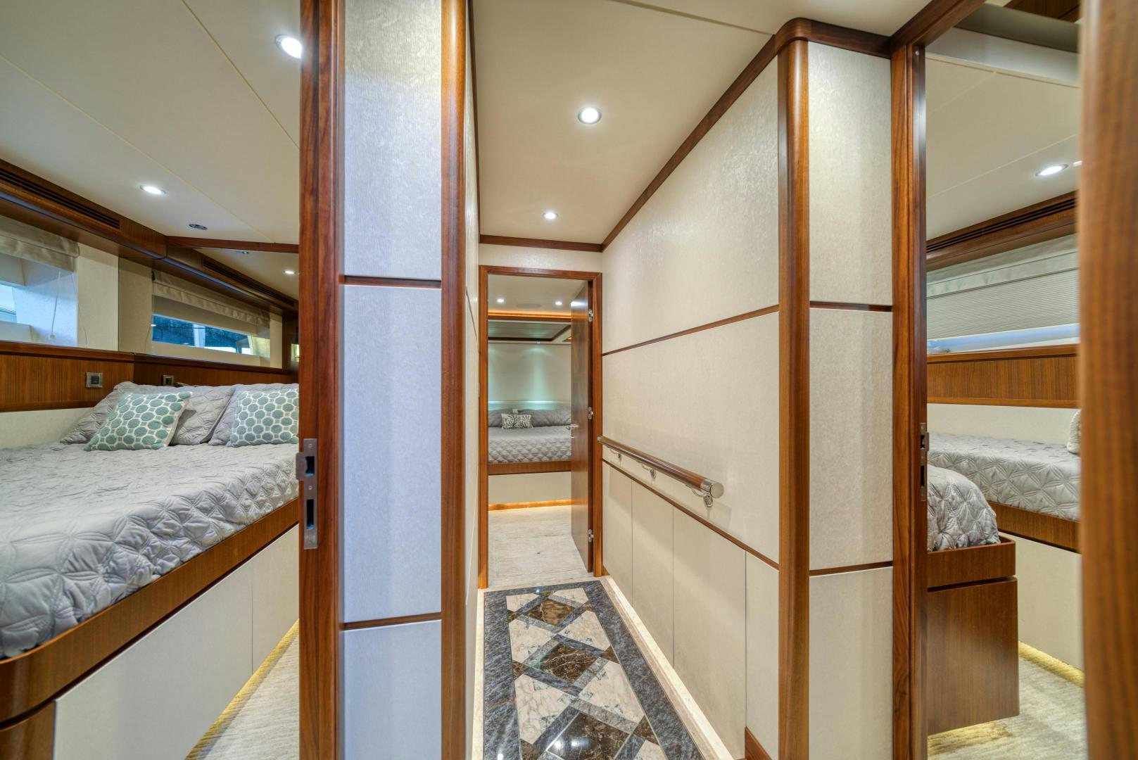 a room with bunk beds aboard SANCTUARY Yacht for Sale
