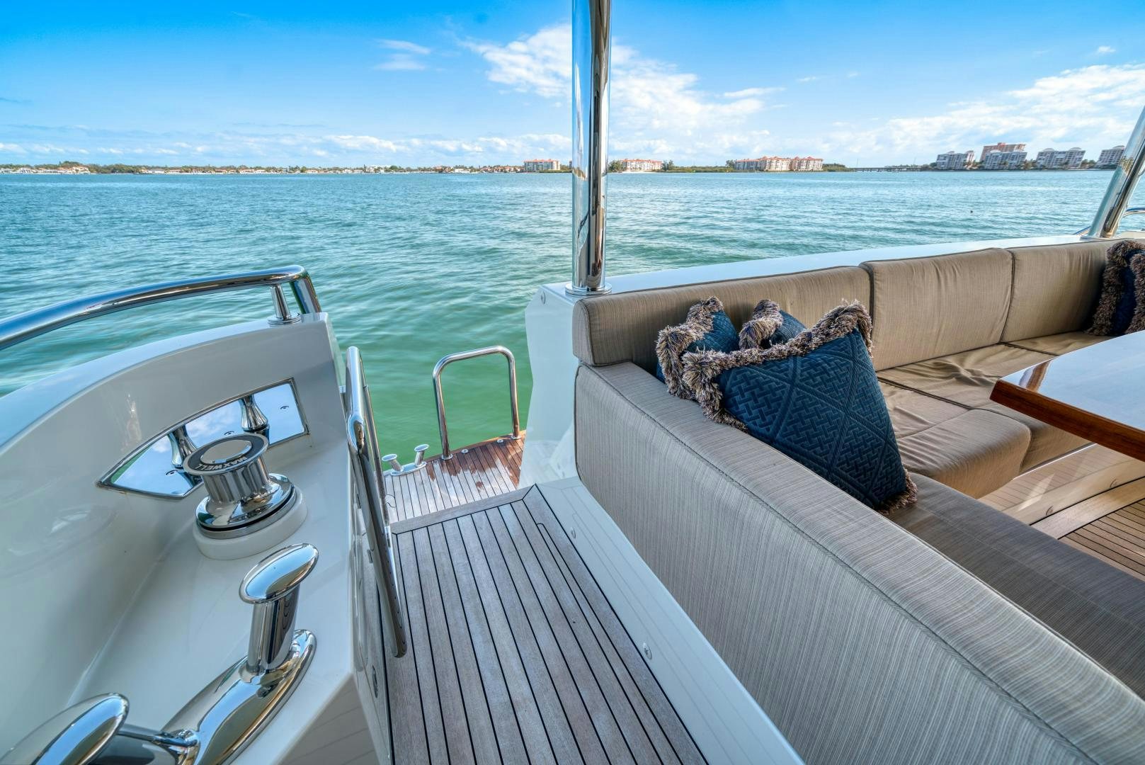 a boat with a person lying on it aboard SANCTUARY Yacht for Sale