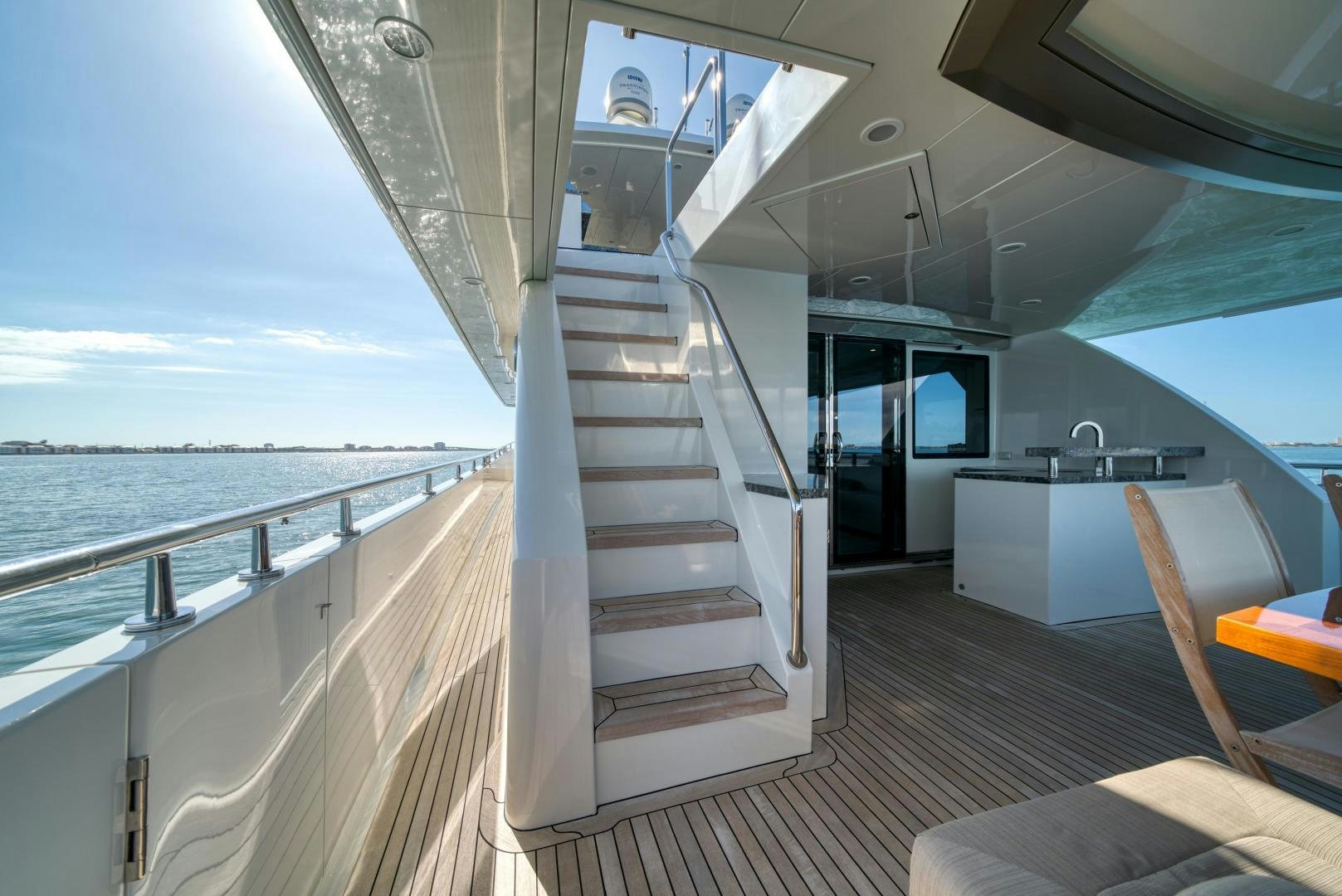 a boat on the water aboard SANCTUARY Yacht for Sale