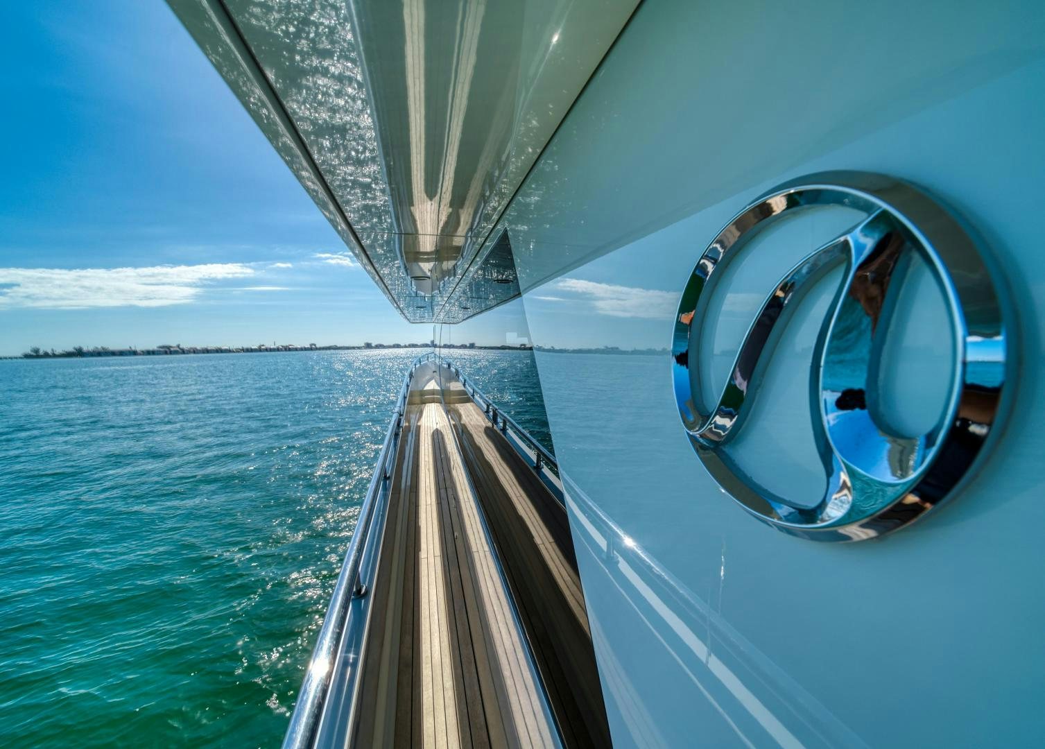 a boat on the water aboard SANCTUARY Yacht for Sale