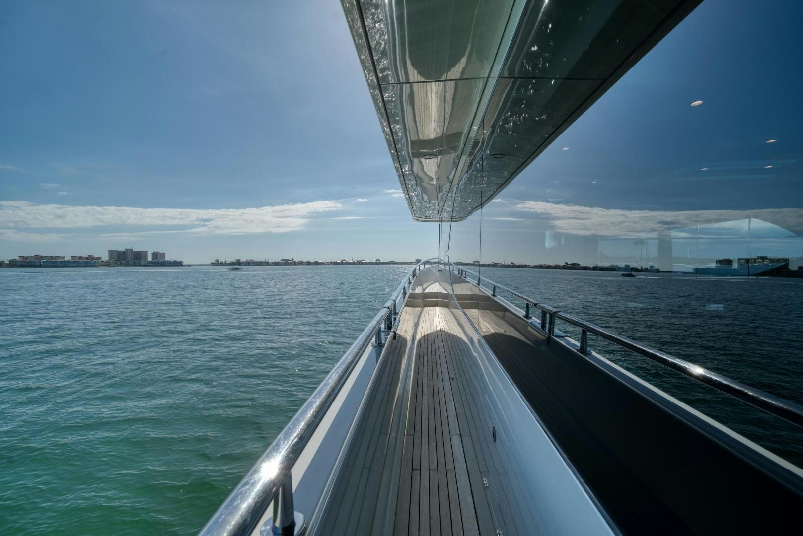 a bridge over water aboard SANCTUARY Yacht for Sale