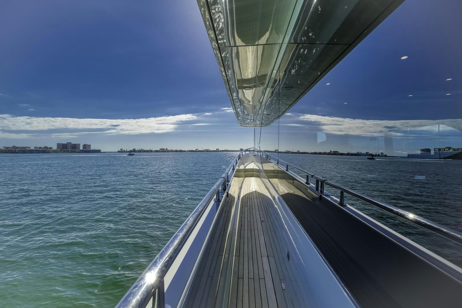 a bridge over water aboard SANCTUARY Yacht for Sale