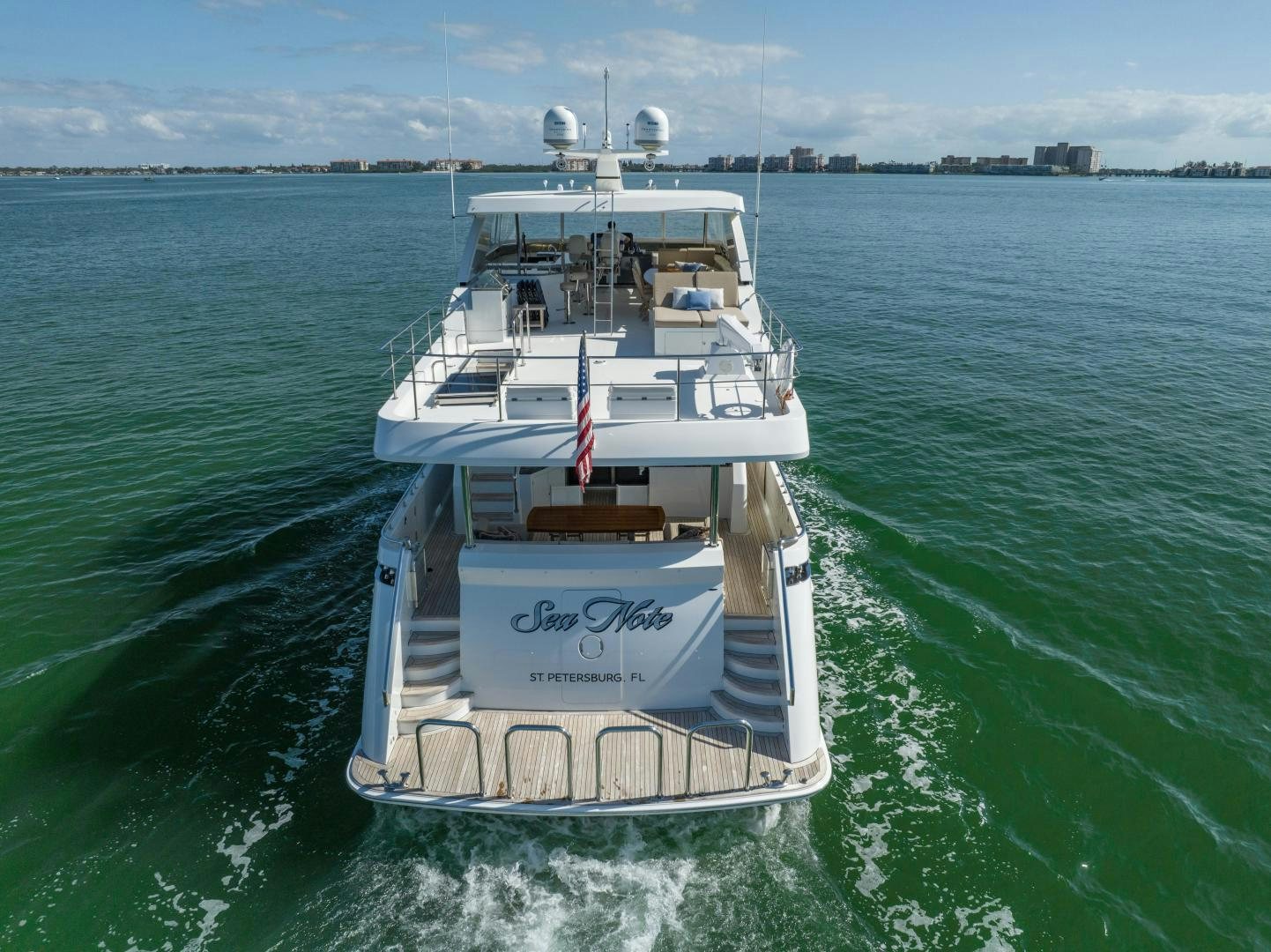 a boat in the water aboard SANCTUARY Yacht for Sale