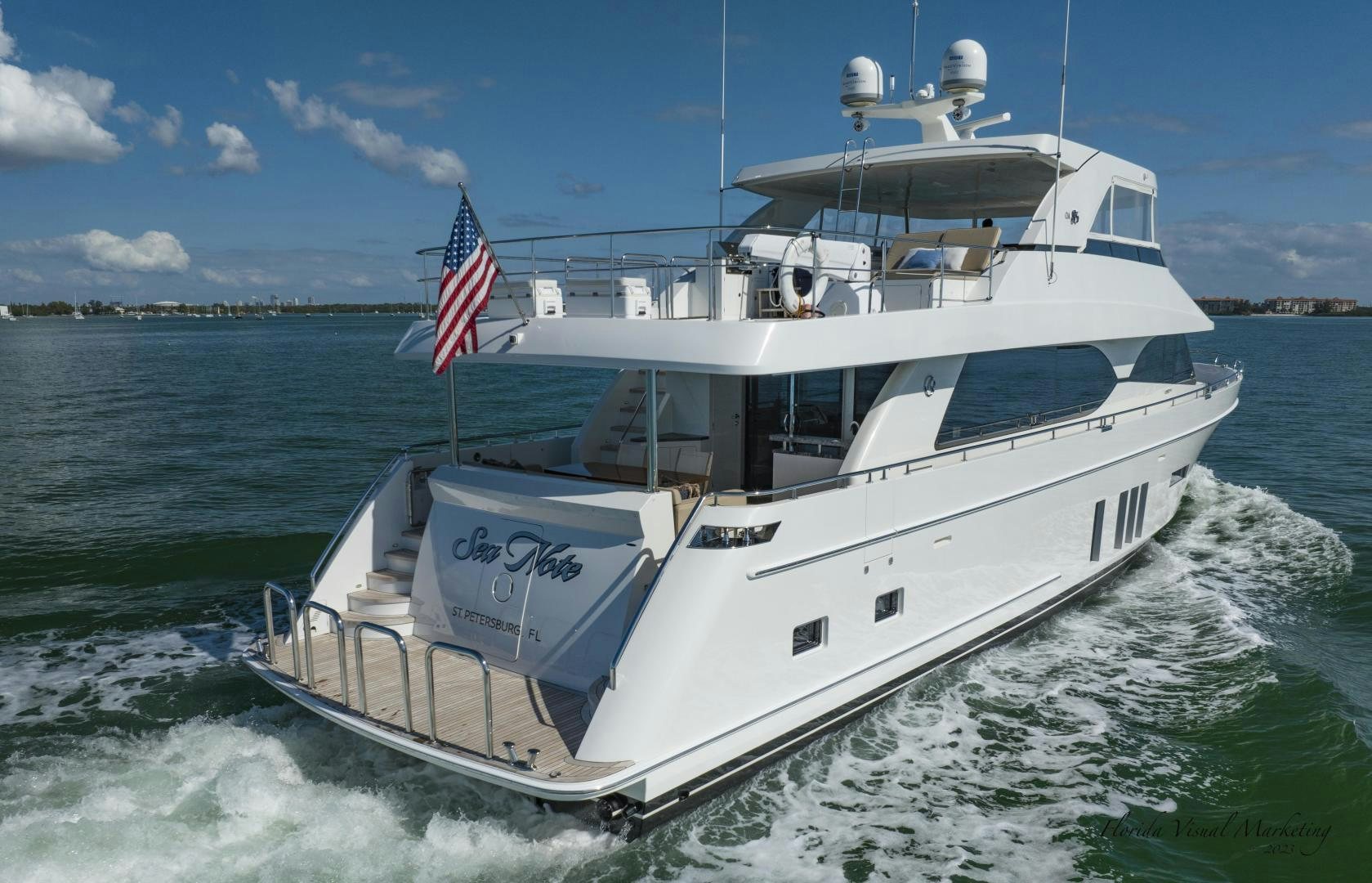 a boat on the water aboard SANCTUARY Yacht for Sale