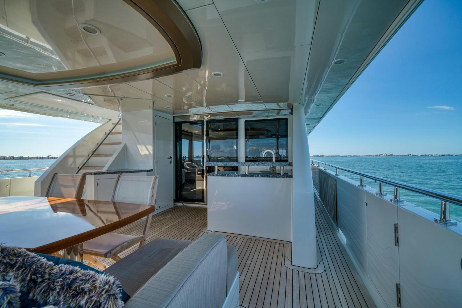 a boat on the water aboard SANCTUARY Yacht for Sale