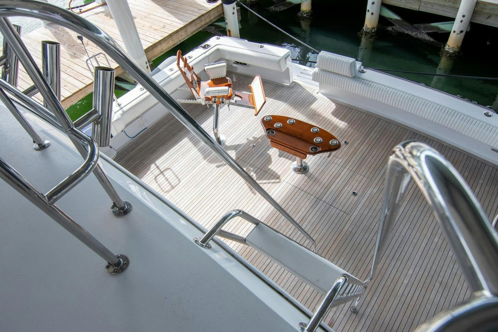 a car on a bridge aboard CROUPIER Yacht for Sale